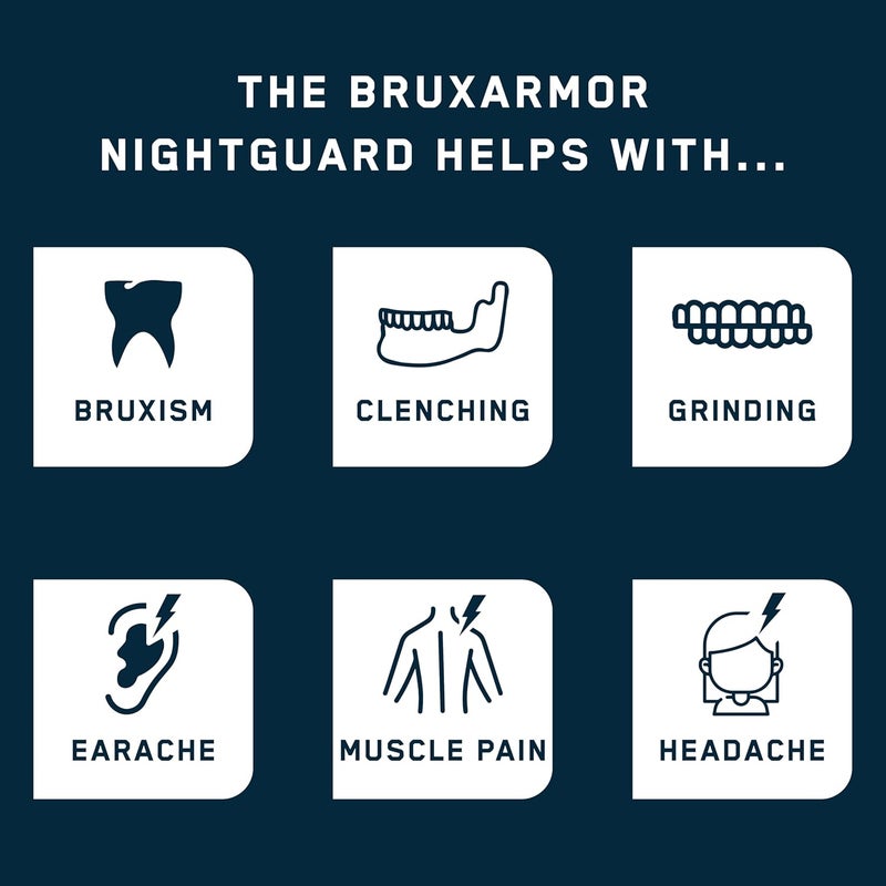 CUSTMBITE BruxArmor Nightguard - Bruxism Mouth Guard for Bruxism Relief and Grinding Relief, Professional Custom Fit Brux Night Guard, 2 Pack (Blue) - Image 2